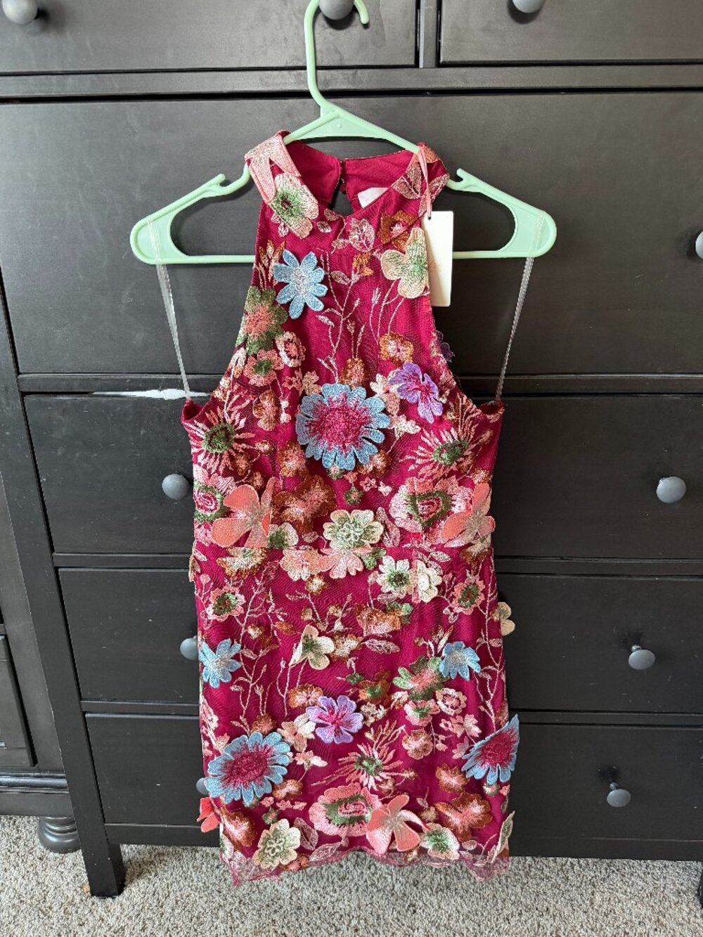 Entro Floral Halter Top Mini Dress